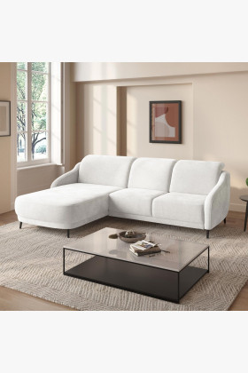 Eckcouch aus Holz mit PUR-Schaum Komfort, modern